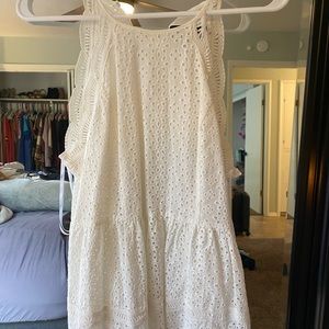 New!! Lulus white eyelet peplum top